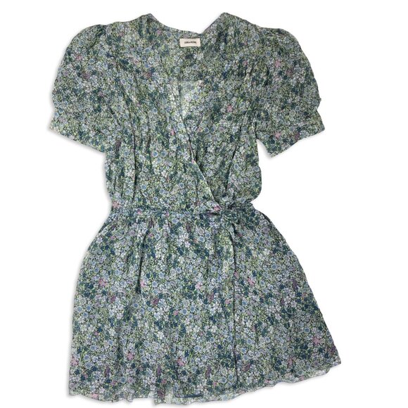 Zadig & Voltaire Floral Puff Sleeve Mini Dress – Betty Mousseline – M - Picture 6 of 14